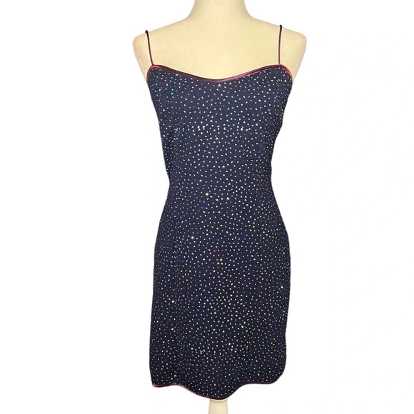 la glo Dresses & Skirts - Vintage Glitter Bejewled 90’s Bodycon Dress 🦋💜